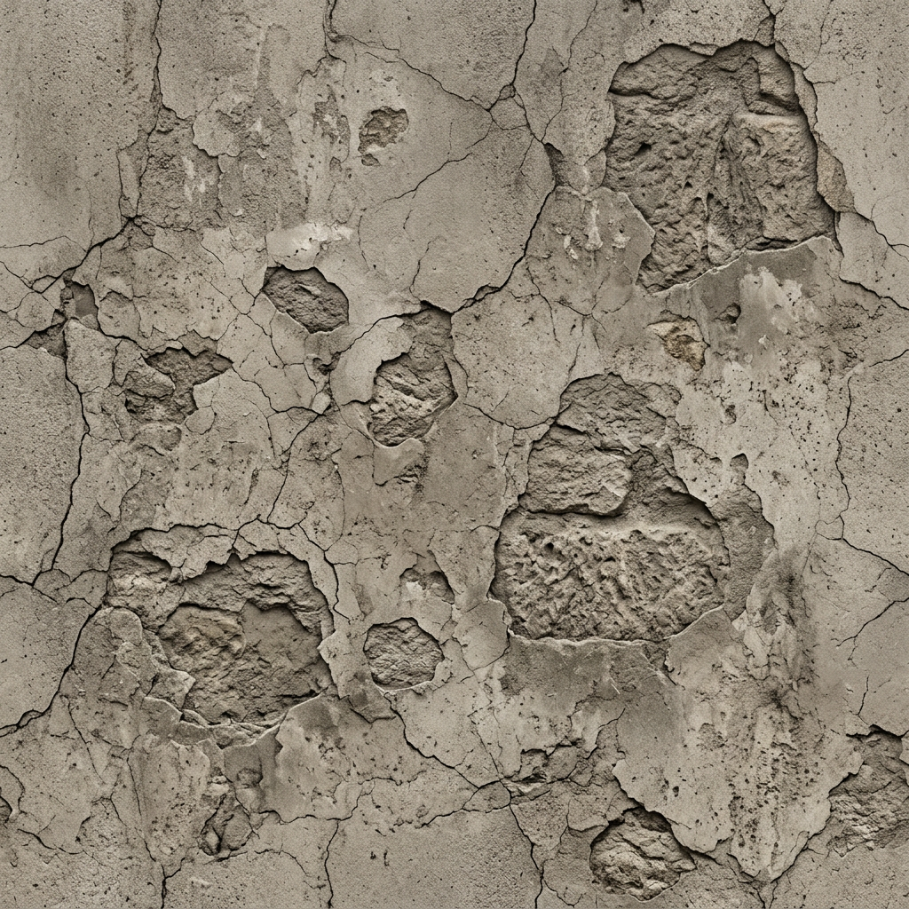 Cracked plaster surface, sample material from the Mossfall Ruins pack