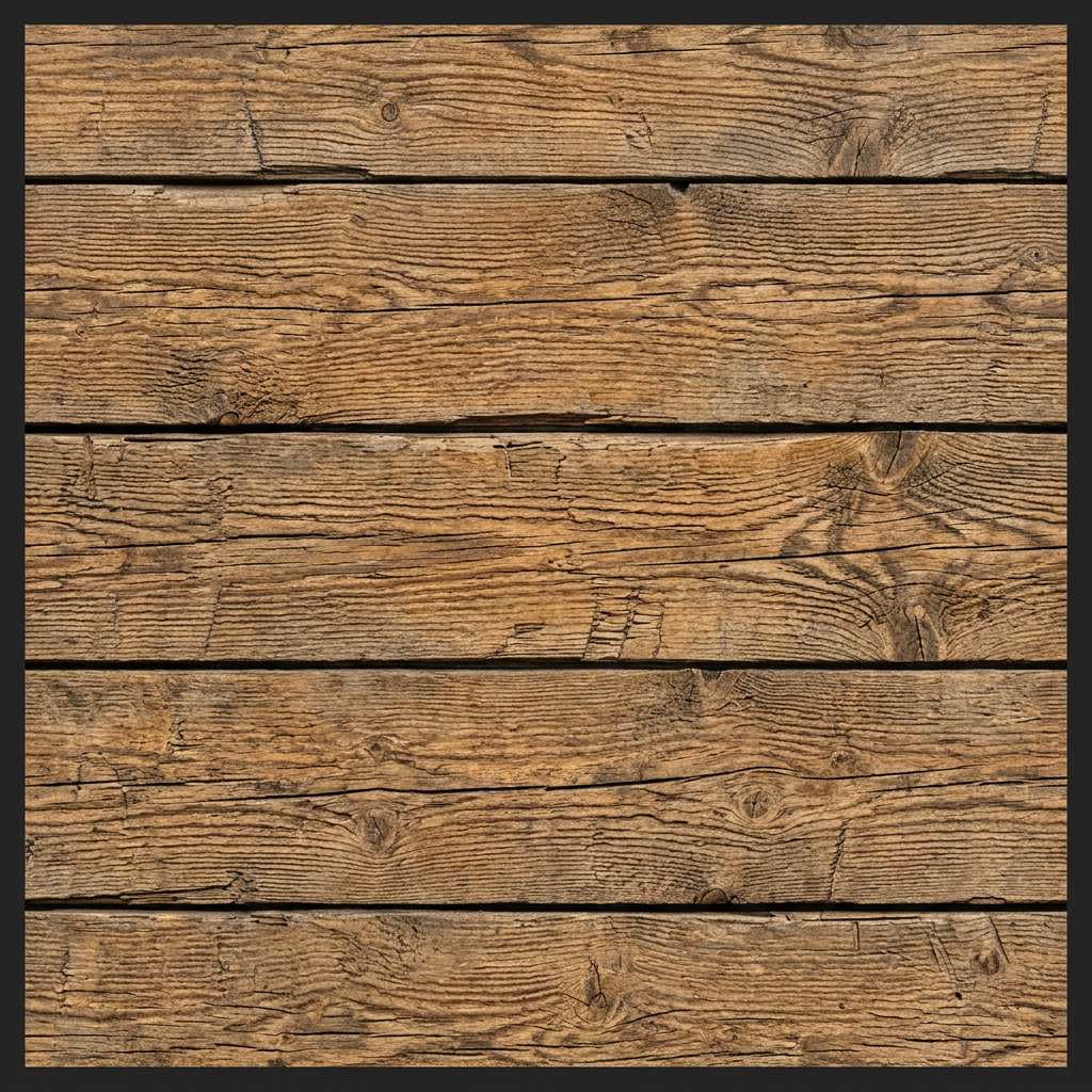Weathered pine planks, sample material from the Mossfall Ruins pack